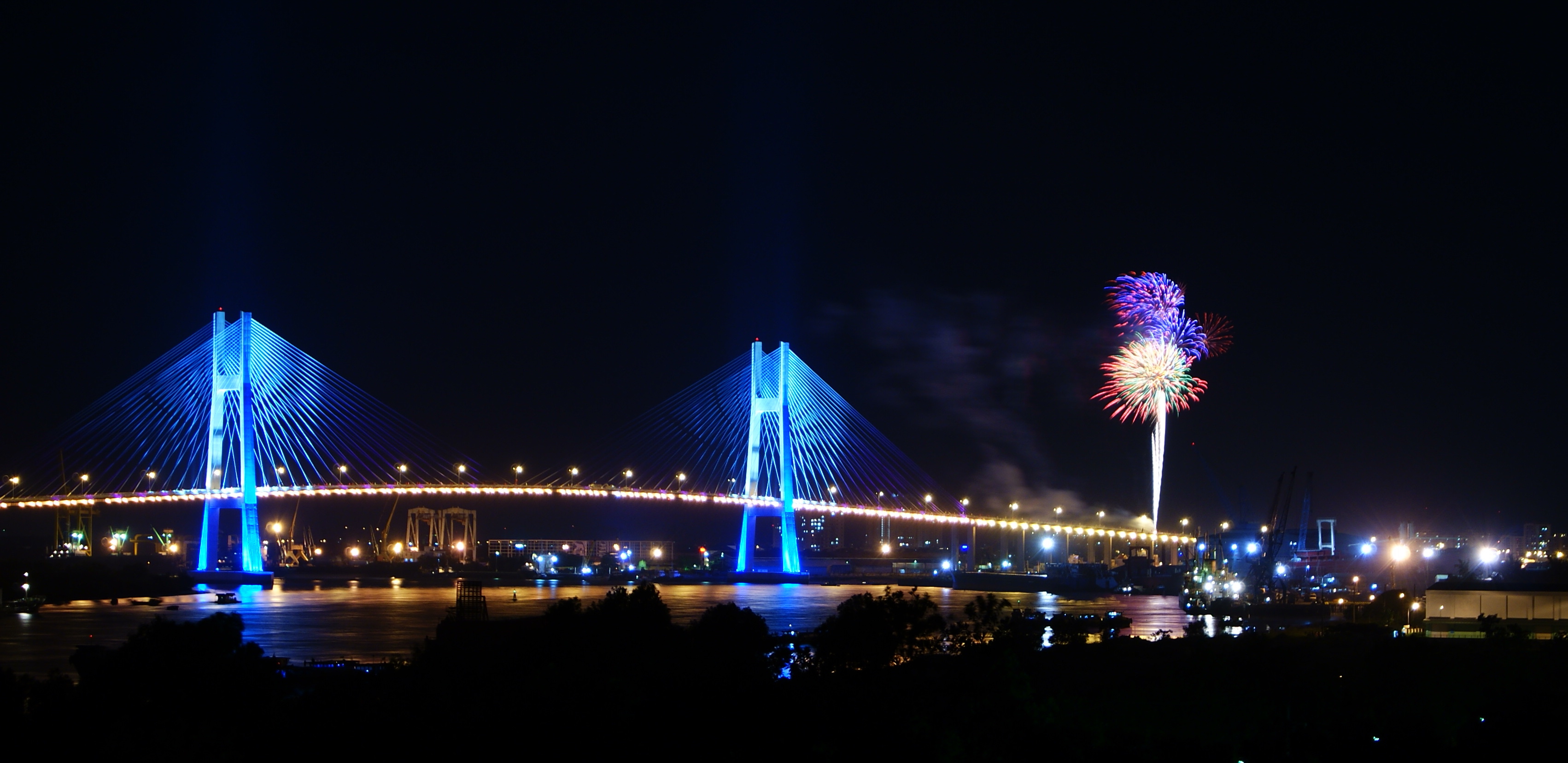 Hình ảnh cây cầu Phú Mỹ ở Sài Gòn đẹp
