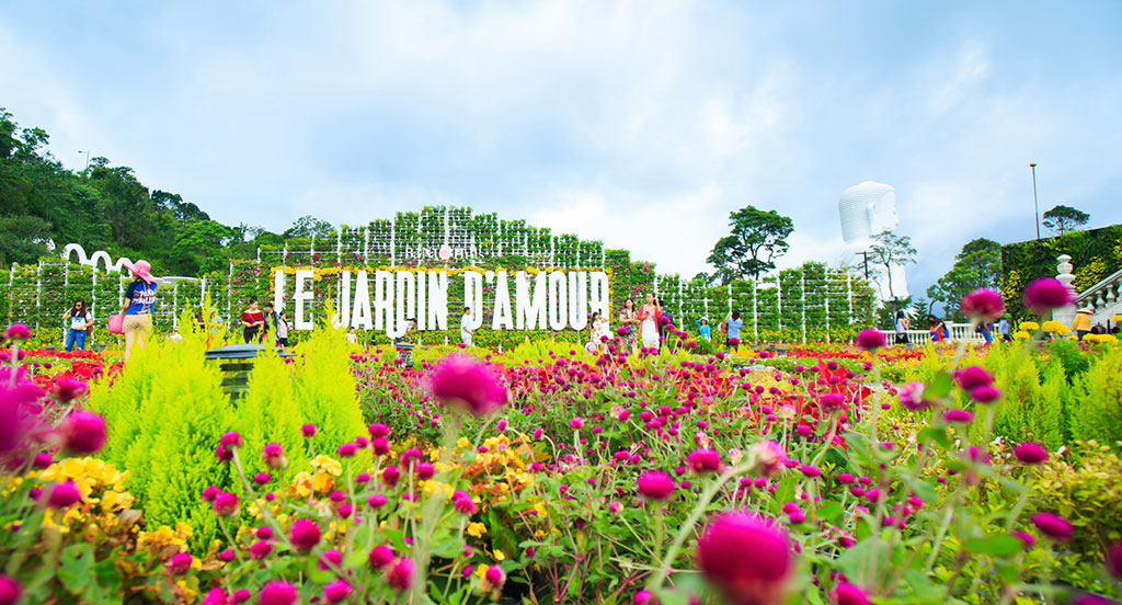 Hình ảnh vườn hoa Le Jardin D’amour đẹp