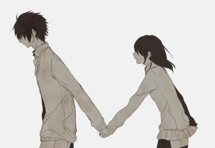 Hình ảnh anime cặp đôi buồn