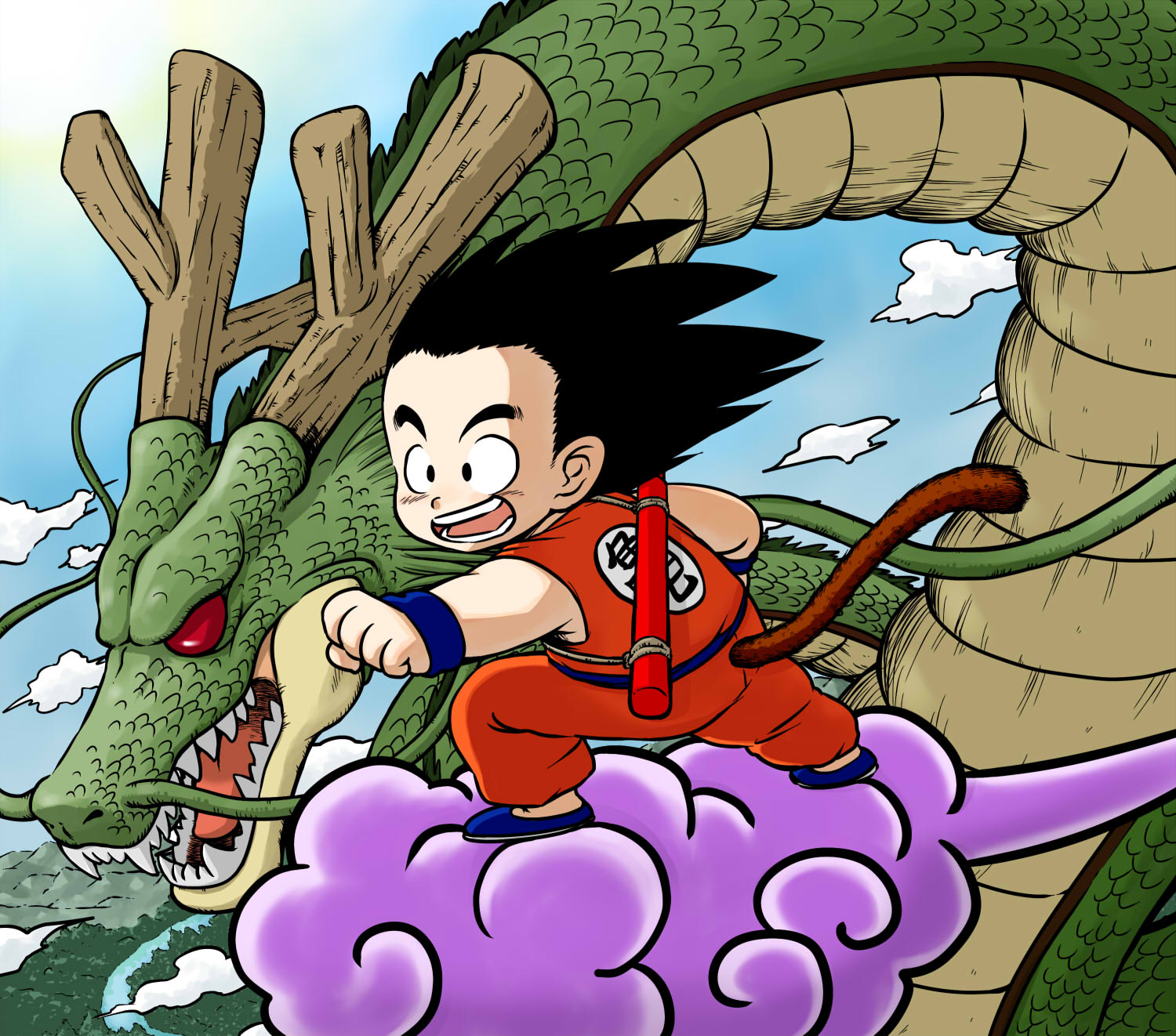 Ảnh đẹp Son Goku và rồng thần