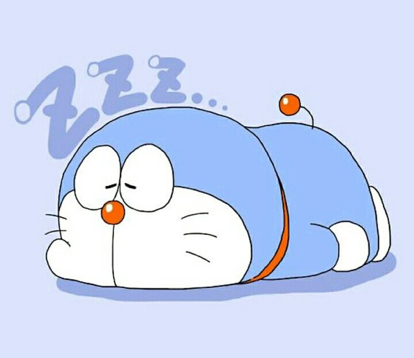 Hình ảnh Doraemon nằm ngủ đáng yêu