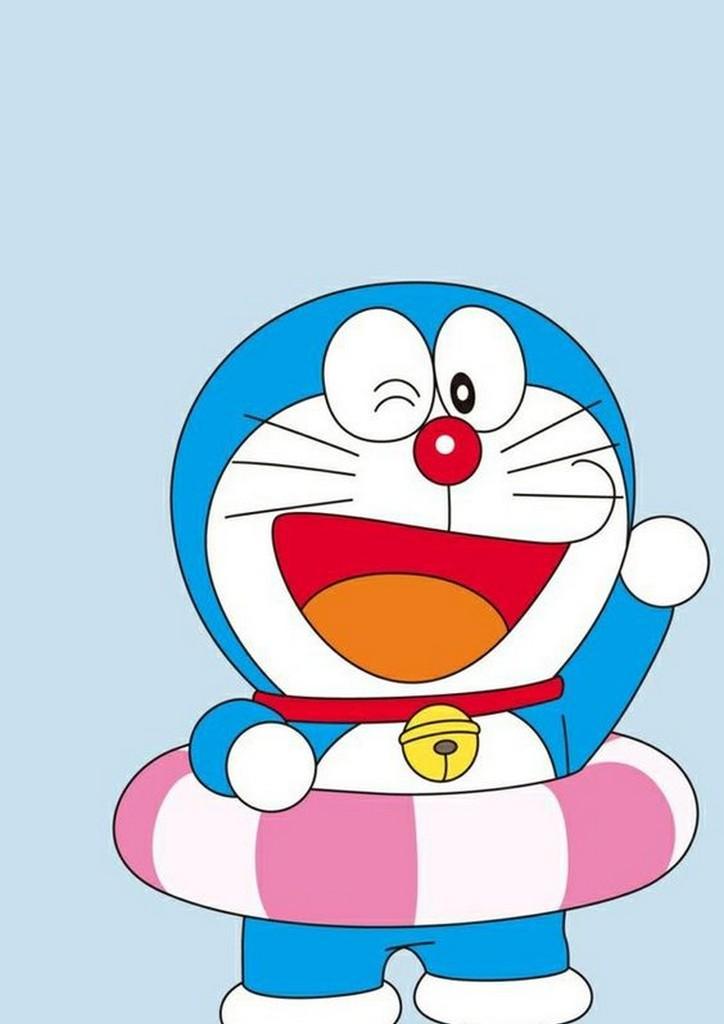 Hình ảnh Doraemon với phao bơi rất đáng yêu