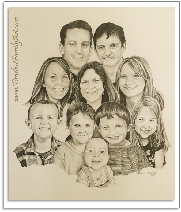 Hình vẽ đẹp về gia đình - đại gia đình bên nhau