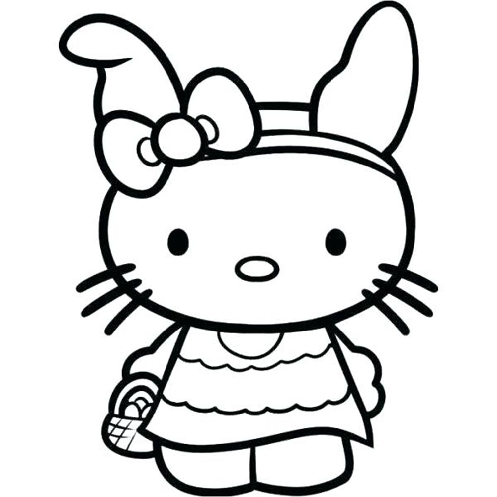 Vẽ Hello Kitty Đơn Giản  55 Hình Vẽ Mẫu  Cách Vẽ Mèo Kitty