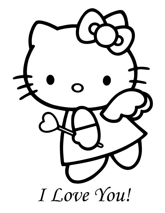 Những hình ảnh tranh tô màu Hello Kitty đáng yêu cho bé tập tô