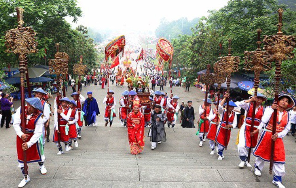 Giỗ tổ Hùng Vương được tổ chức hàng năm ở Phú Thị