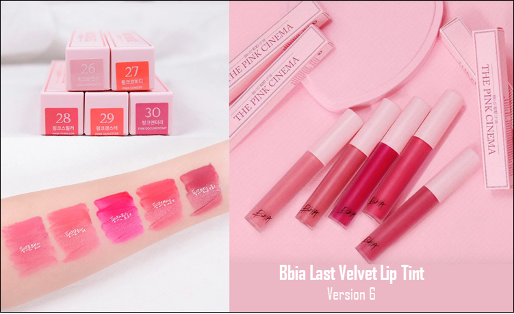 Bảng màu son Bbia Last Velvet Lip Tint Version 6