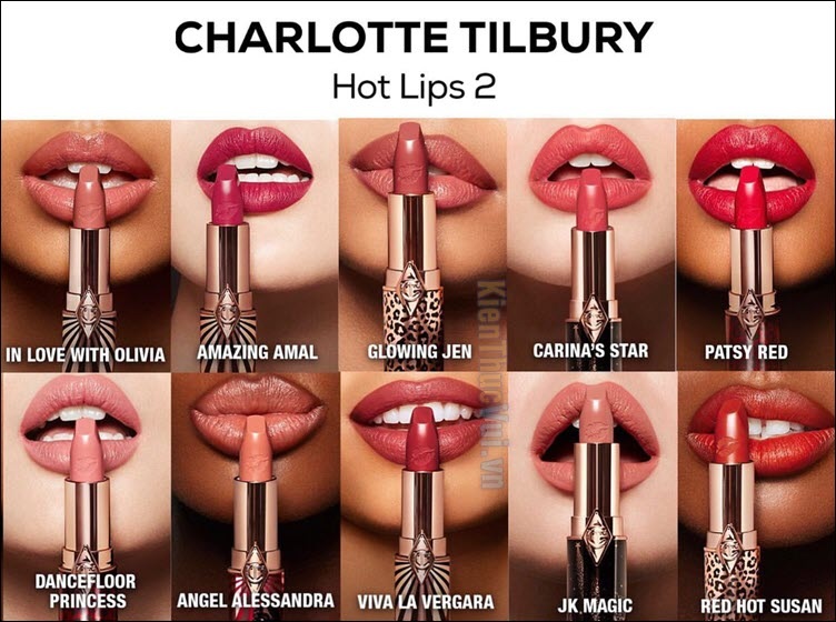 Bảng màu son Charlotte Tilbury – Hot Lips 2