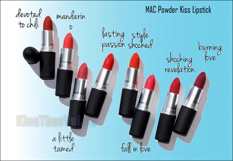 Bảng màu son MAC Podwer Kiss Lipstick