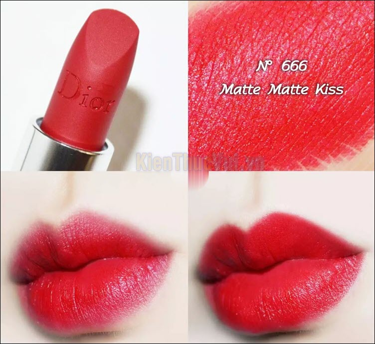 Son Dior 666 Matte Kiss – Đỏ tươi
