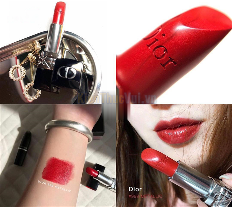 Son Dior Rouge 999 Metallic – Đỏ thuần