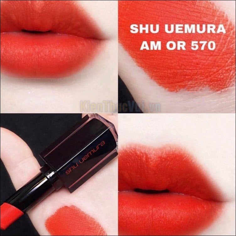 Son Shu Uemura Rouge Unlimited Amplified AM OR 570 – Cam đỏ