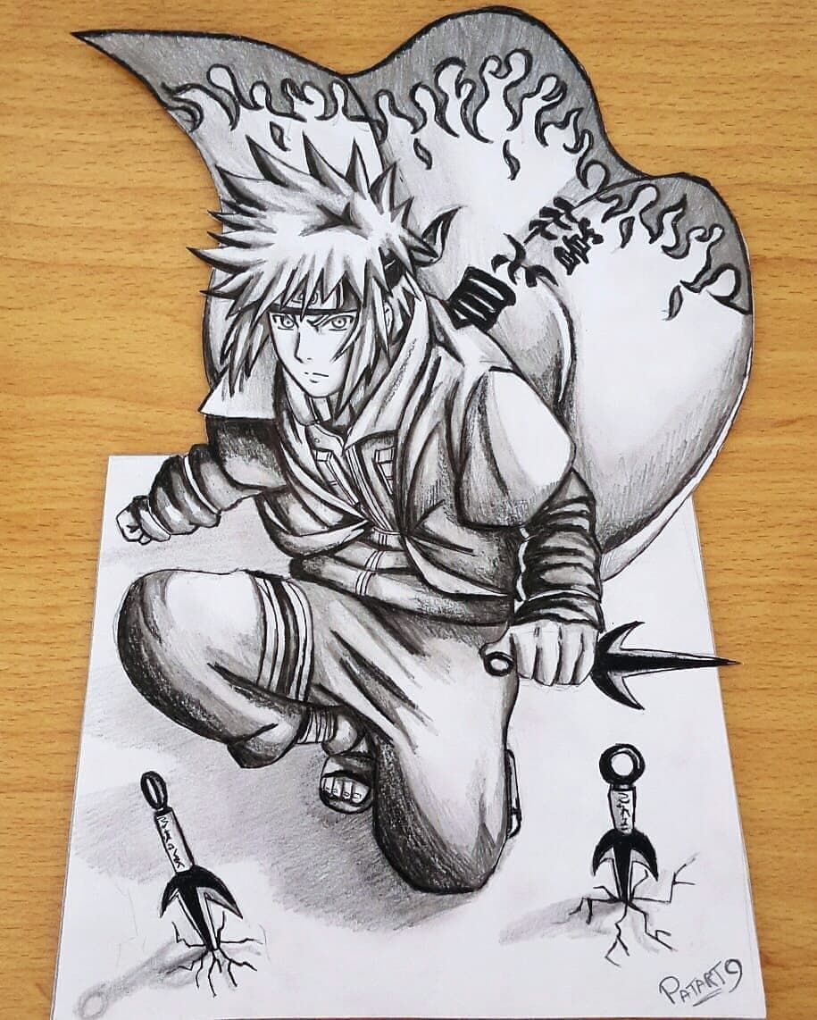 Ảnh vẽ 3D nhân vật trong Naruto
