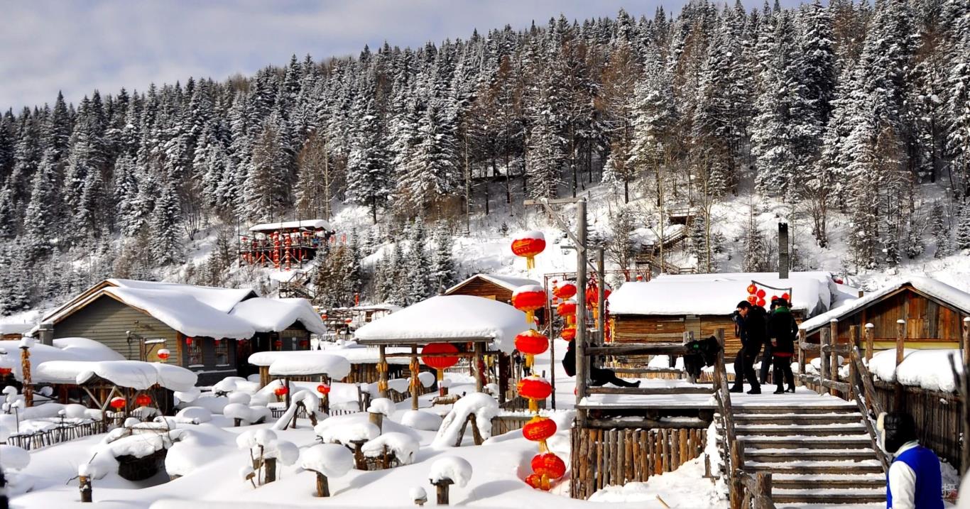Ảnh ngôi làng tuyết ở Trung Quốc vào mùa đông