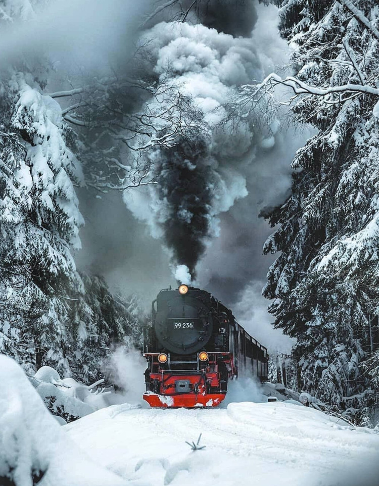 Hình ảnh tàu hỏa mùa đông đẹp nhất