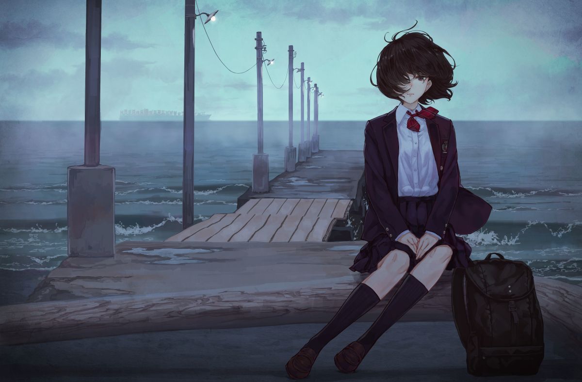 Hình anime cô đơn, tâm trạng