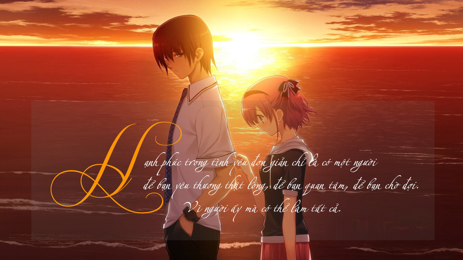 Hình ảnh anime ý nghĩa về tình yêu
