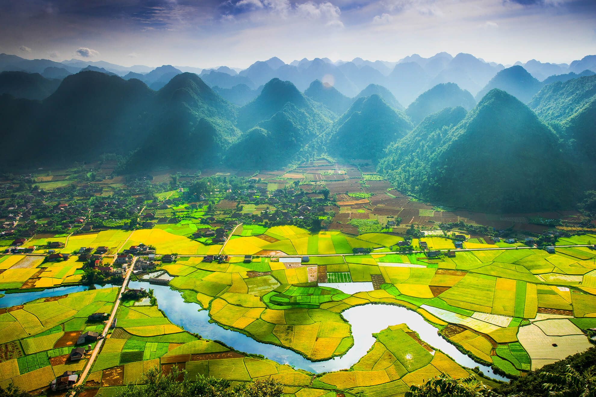 Phong cảnh thun lũng Bắc Sơn Việt Nam đẹp như tranh vẽ