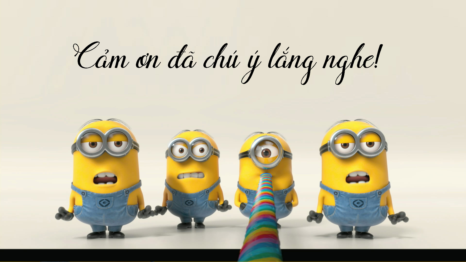 Hình nền kết thúc slide minion cực kì dễ thương