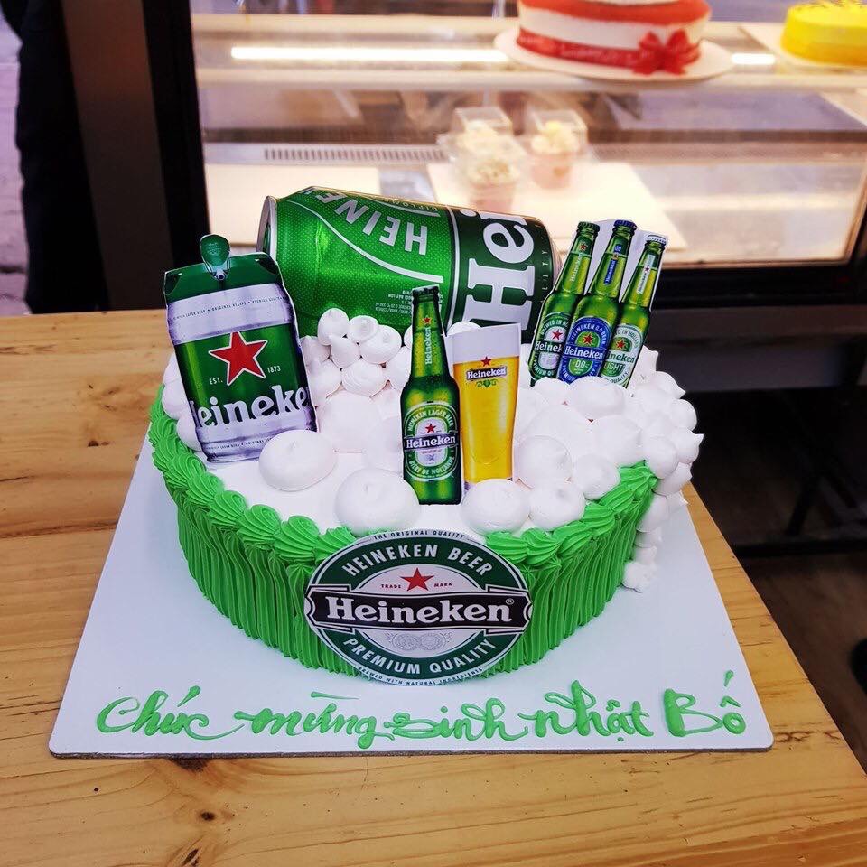 Hình ảnh bánh sinh nhật Bia Heineken
