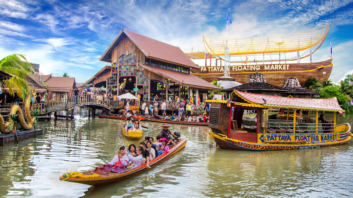 Ảnh chợ nổi bốn miền Pattaya