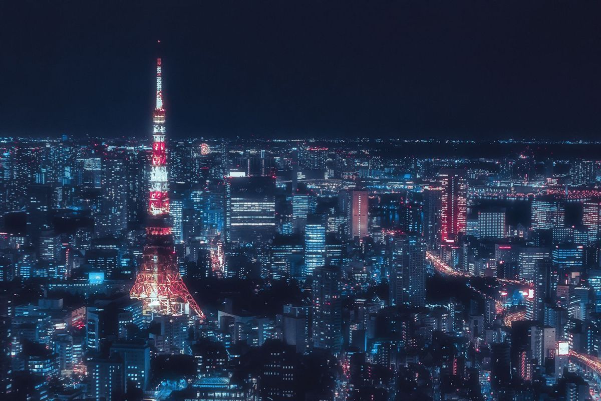 Ảnh tháp Tokyo siêu đẹp, siêu thực theo phong cách Cyberpunk