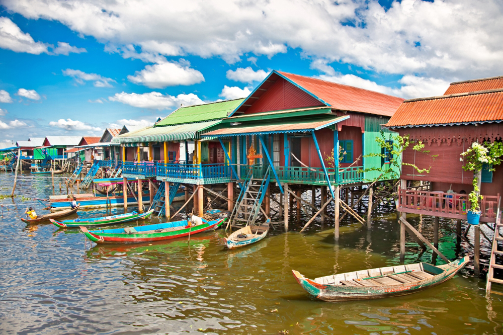 Anhr hiền hồ Tonle Sap tai Siem Reap