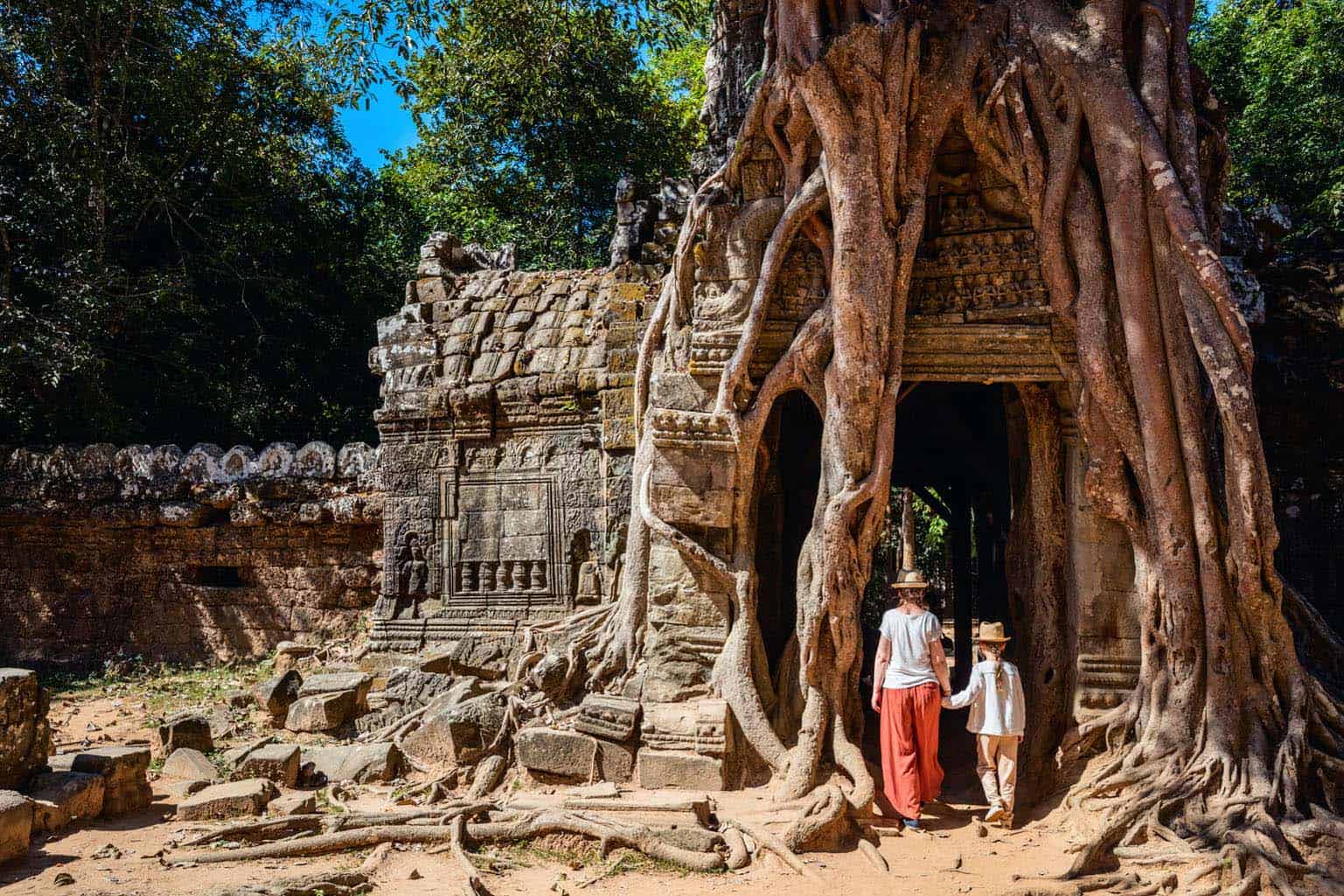 Hình ảnh lối vào ngôi đền Ta Prohm ở Siem Reap