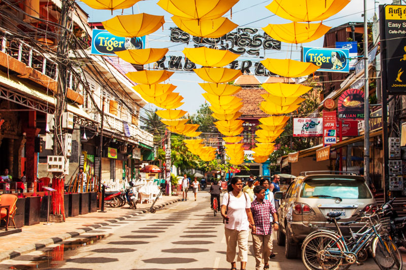 Hình ảnh phố tây Sieam Reap vào ban ngày