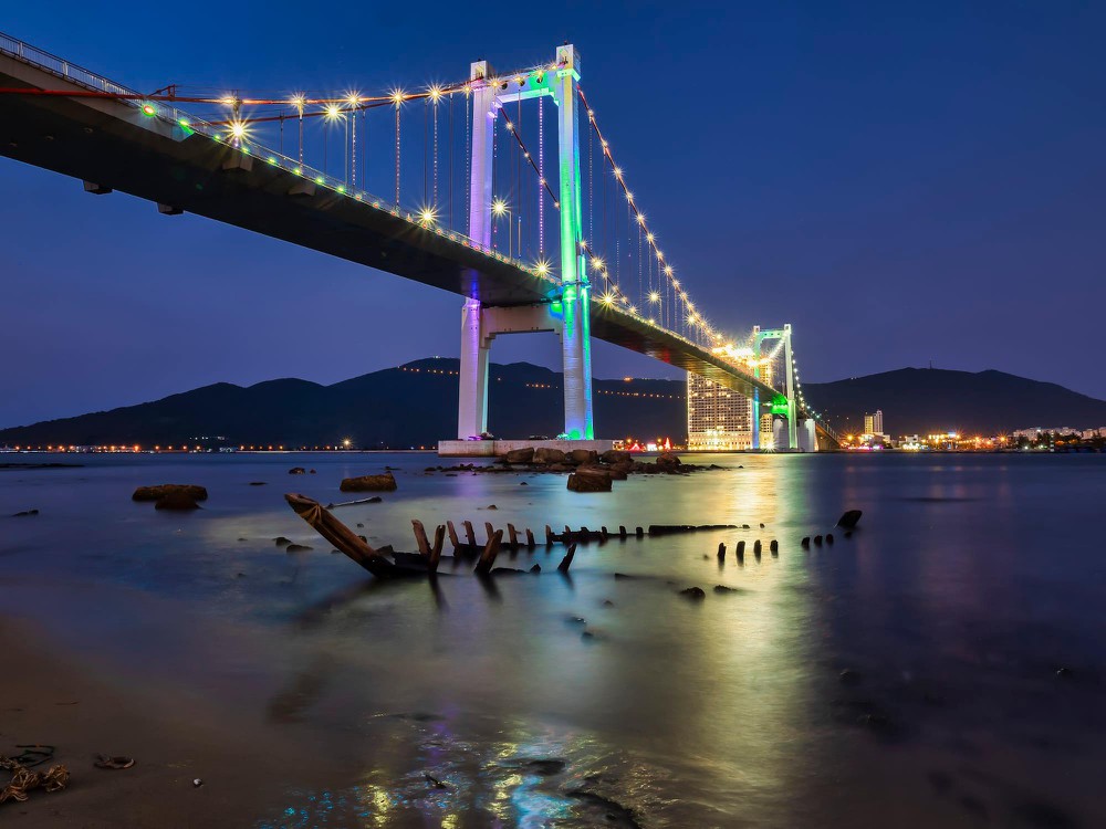 Hình ảnh sông Hàn Đà Nẵng phía dưới chân cầu