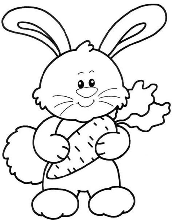 45 Hình vẽ con thỏ để tô màu đẹp và dễ thương cho trẻ em
