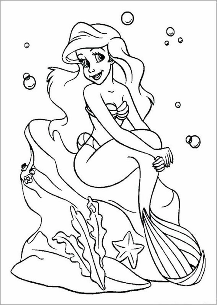 Tranh tô màu công chúa Ariel