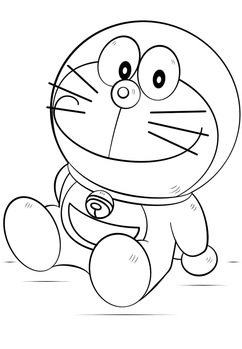 Tranh tô màu Doraemon cho bé dễ thương nhất