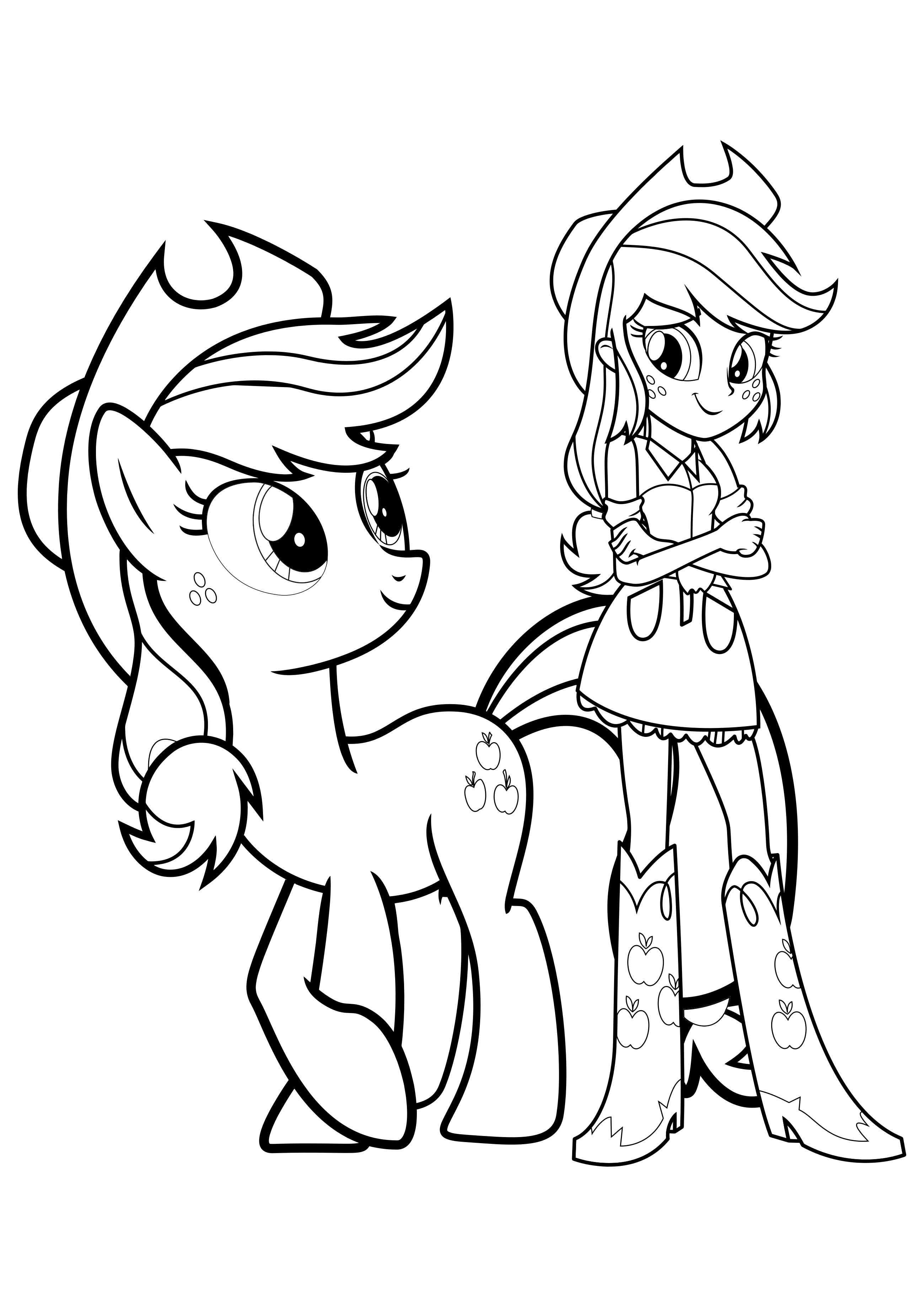 Trang tô màu Pony và người bạn của cô ấy