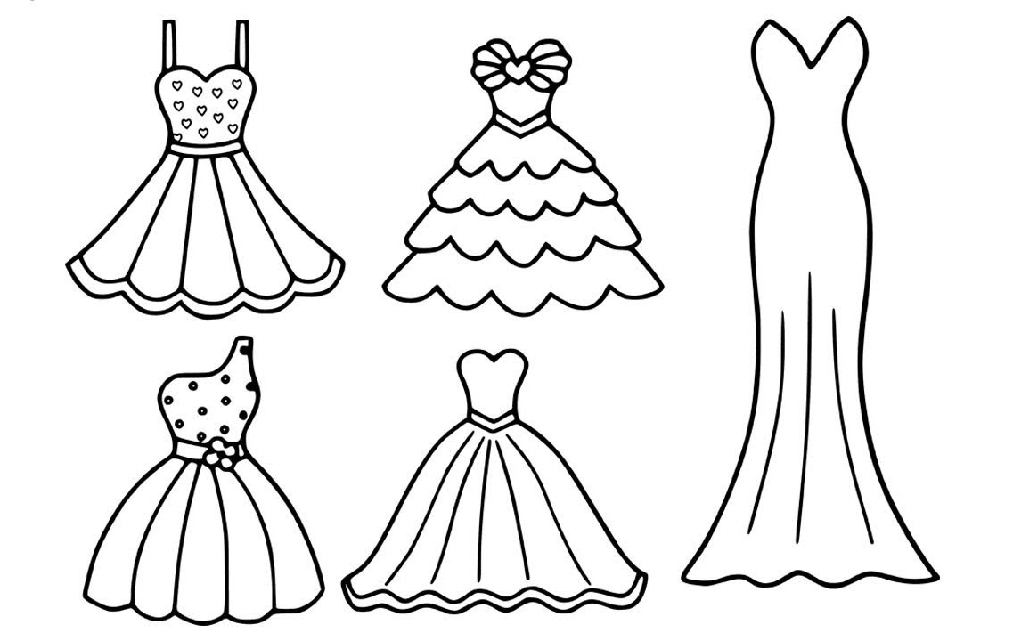 Chia sẻ hơn 57 về váy công chúa tô màu - cdgdbentre.edu.vn