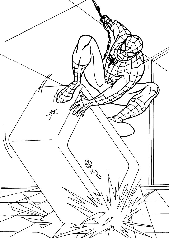 Mẫu tranh tô màu Spiderman