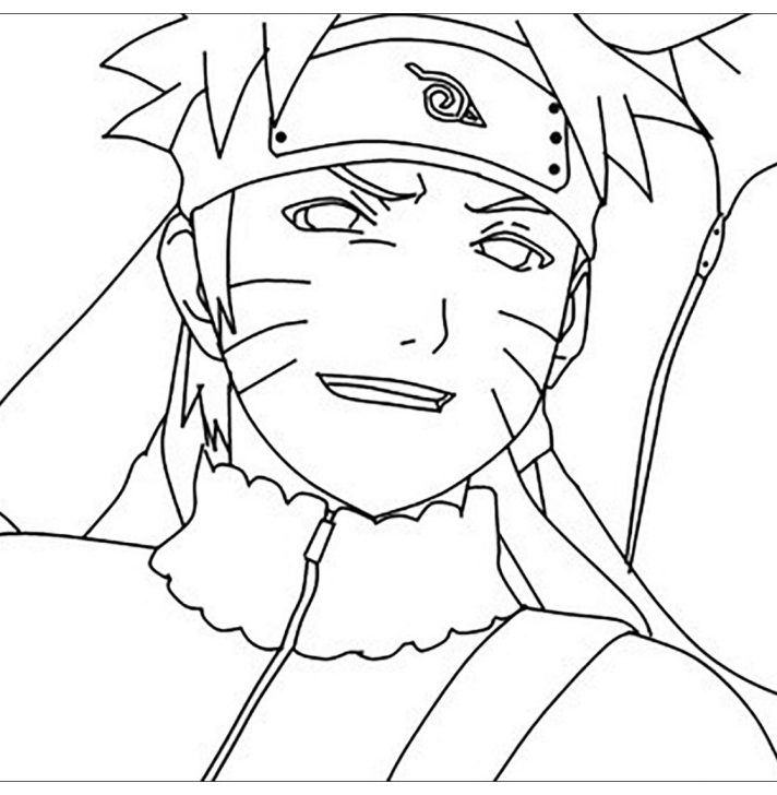 Tranh tô màu chân dung Naruto