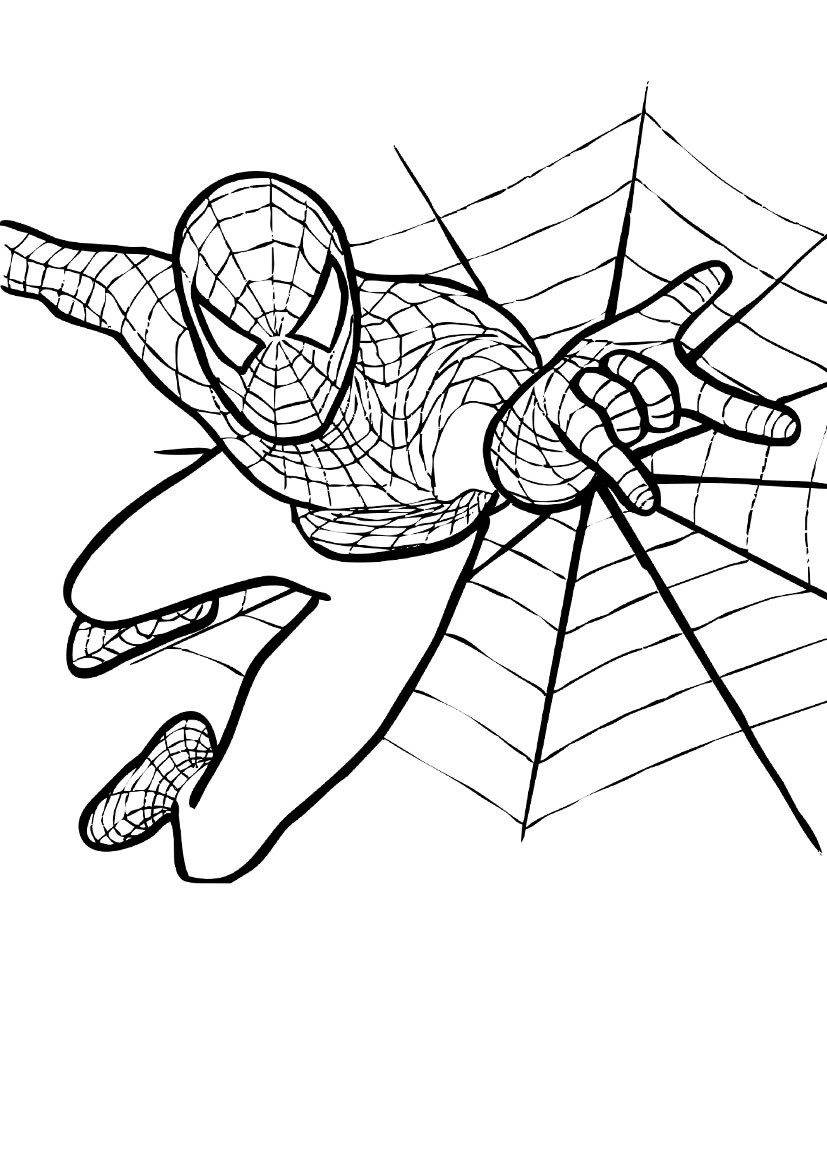 Tranh tô color hình người nhện