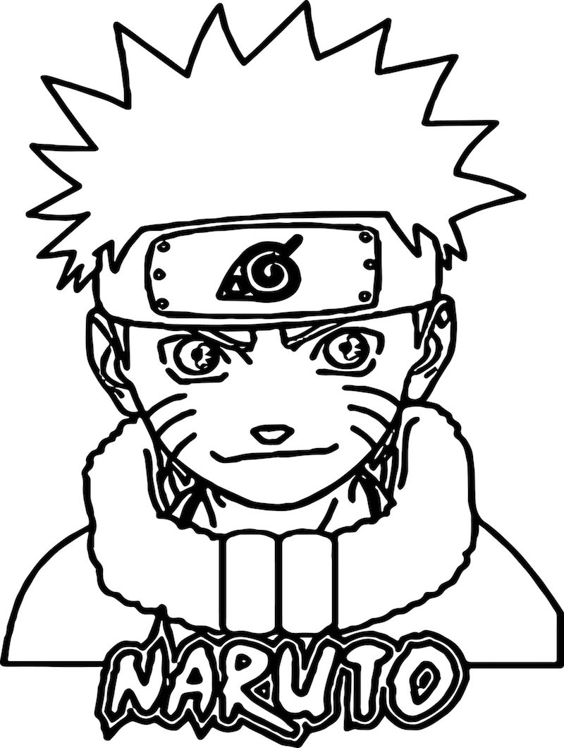Tranh tô màu Naruto đơn giản, sắc nét