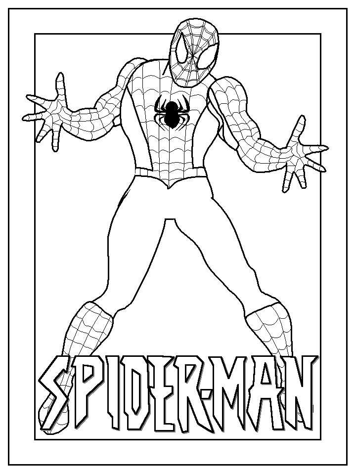Tranh tô màu Spider man