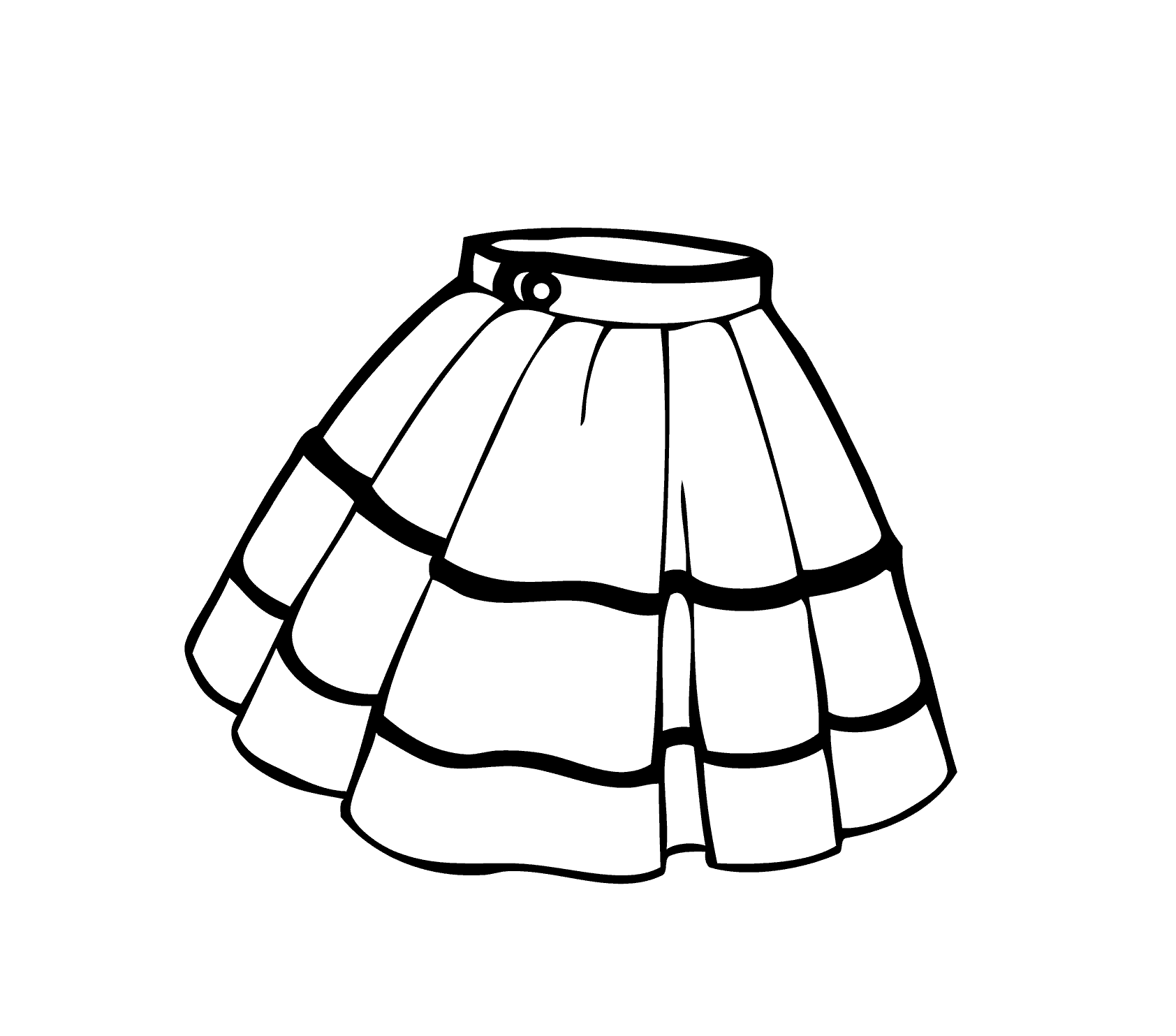Tranh tô màu váy ngắn đơn giản
