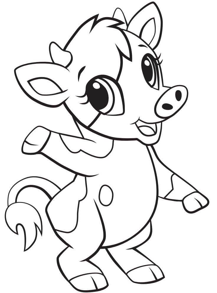 Baby Cow Coloring