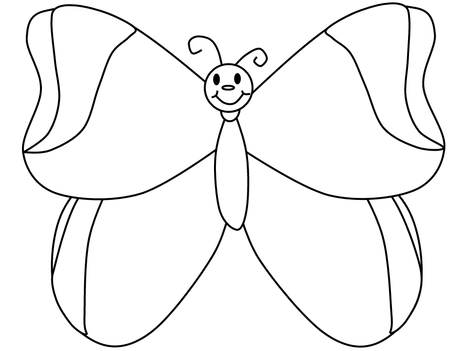 Hình tô màu con bướm đơn giản