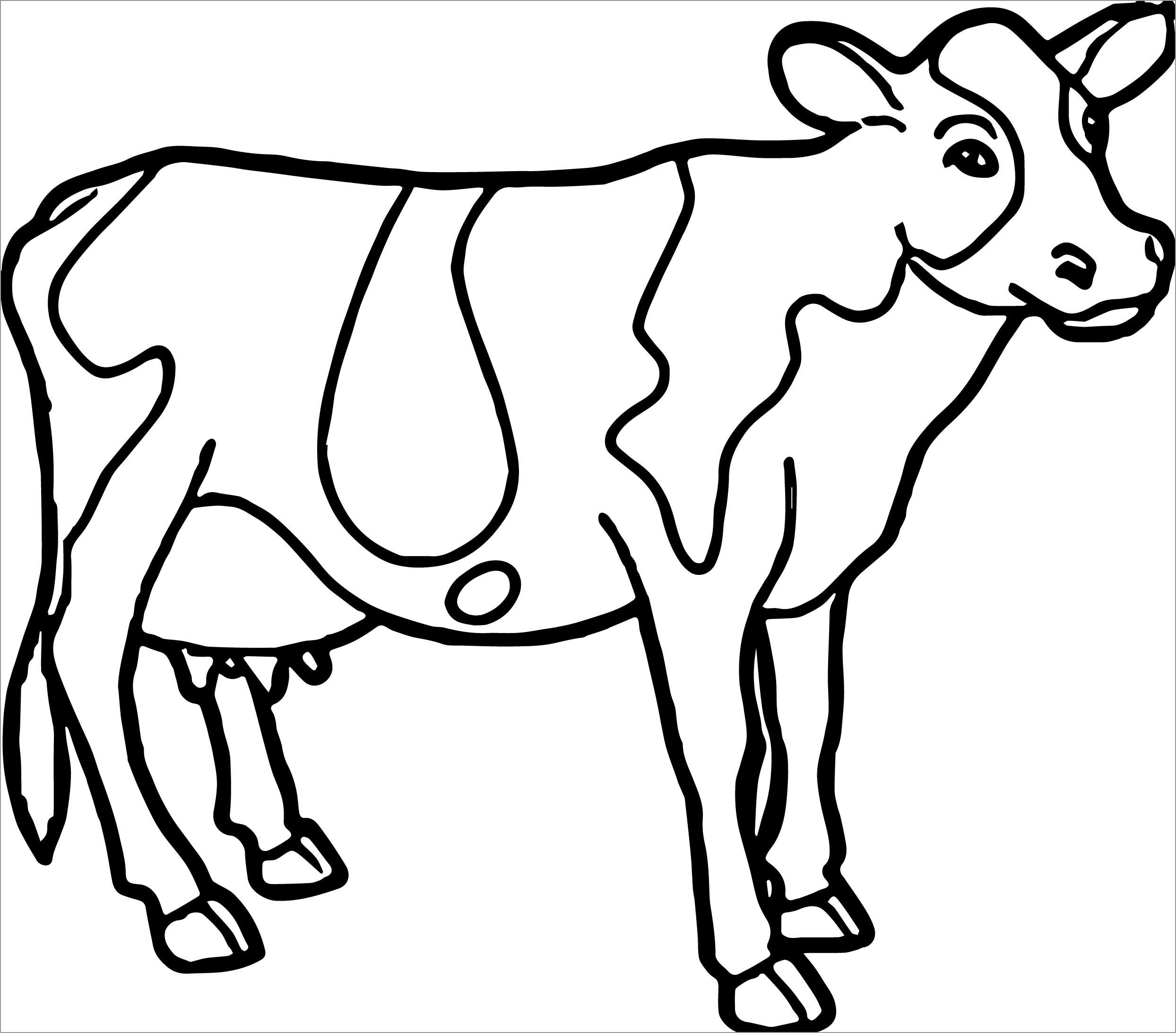 Tranh tô màu hình con bò cho bé