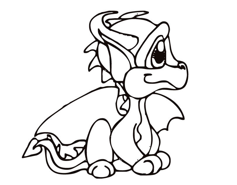 Baby Dragon Coloring Pages