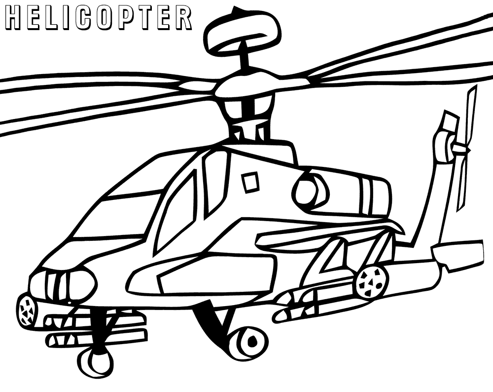 Hình tô màu chiếc máy bay trực thăng