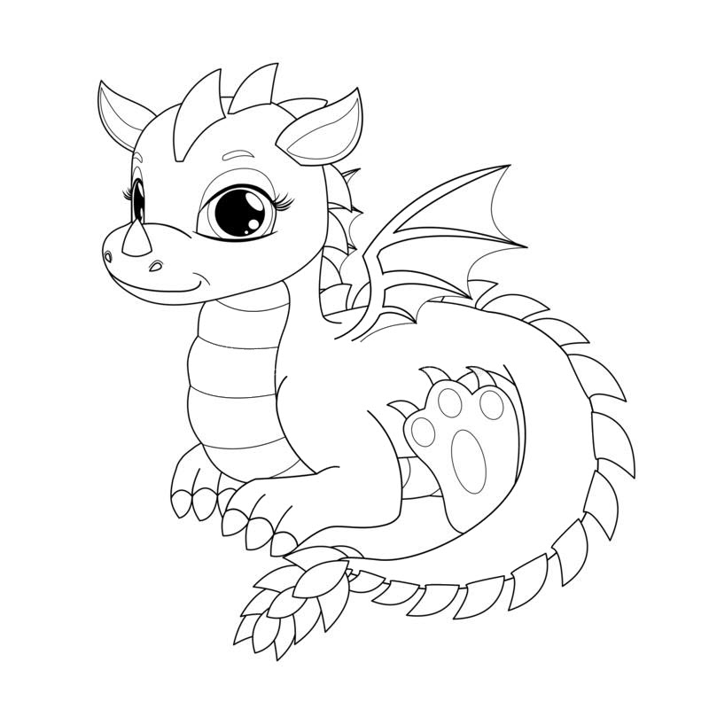 Vẽ và tô màu con rồng  Draw and color the dragon  YouTube