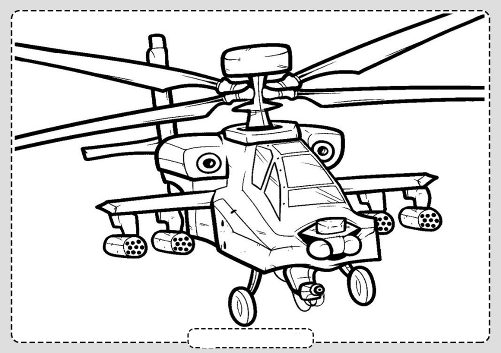 Tranh tô màu máy bay trực thăng ngầu nhất