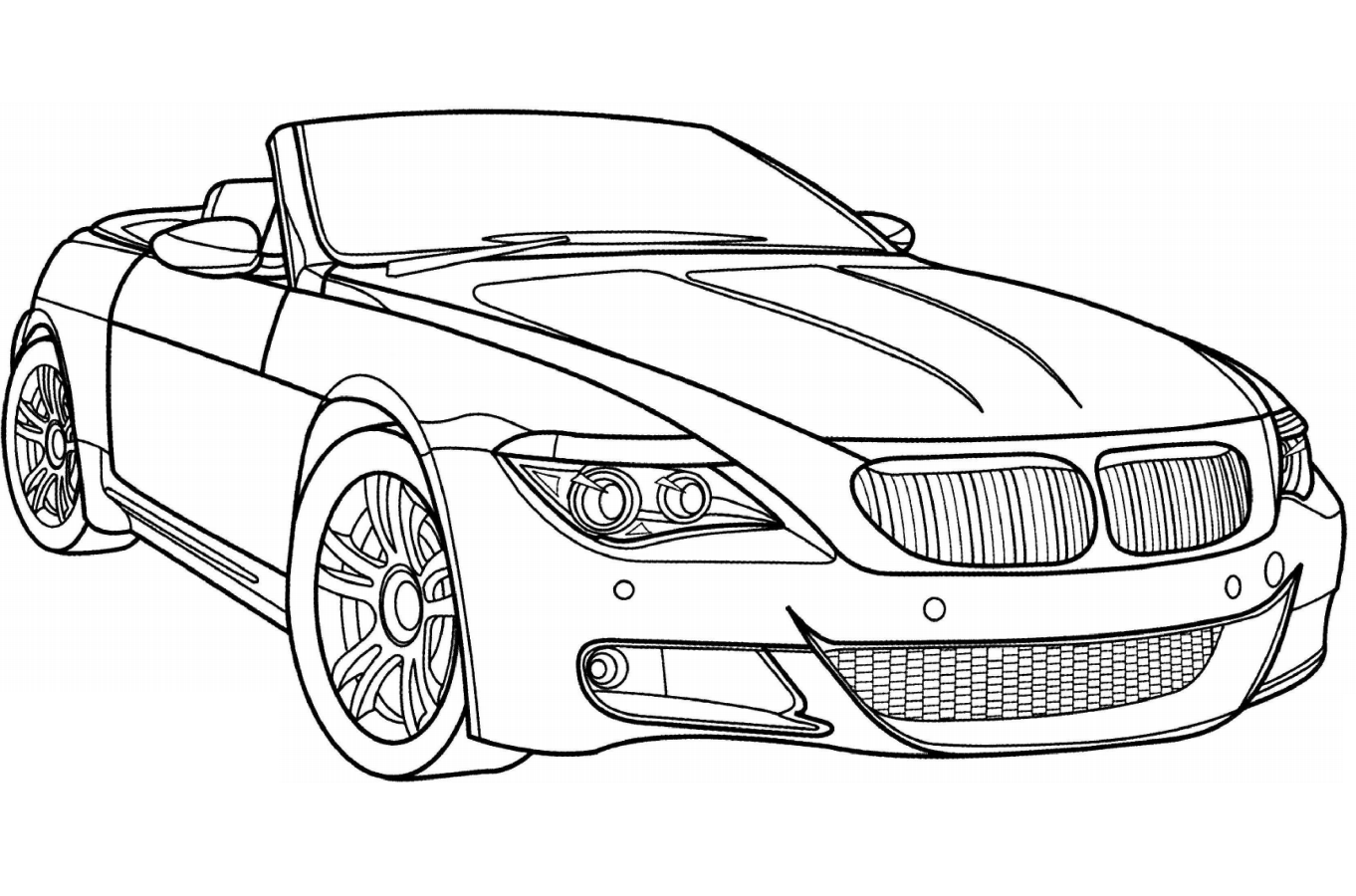 Tranh tô màu ô tô thể thao BMW M6
