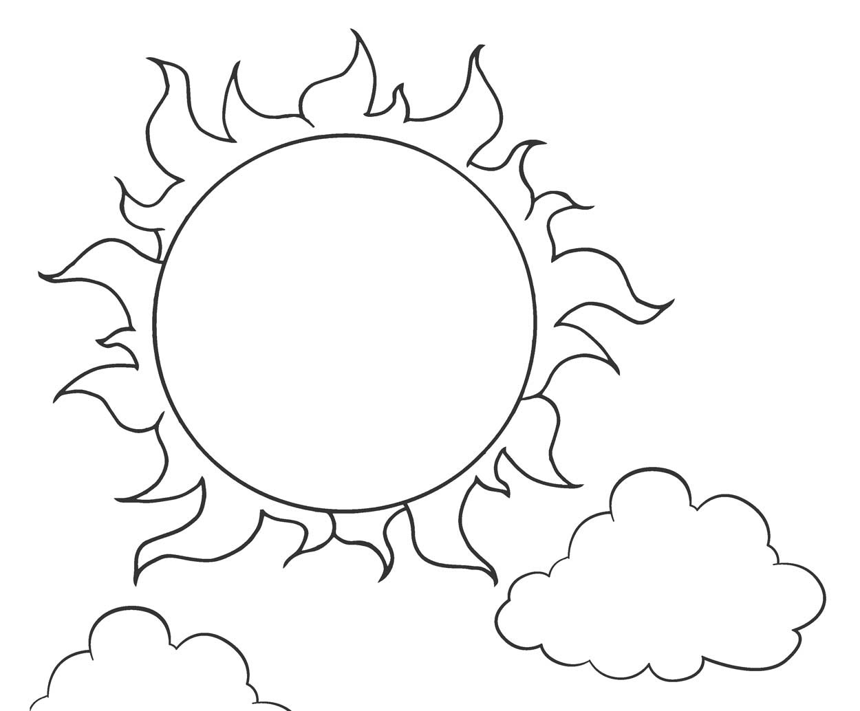 Coloring Page Sun